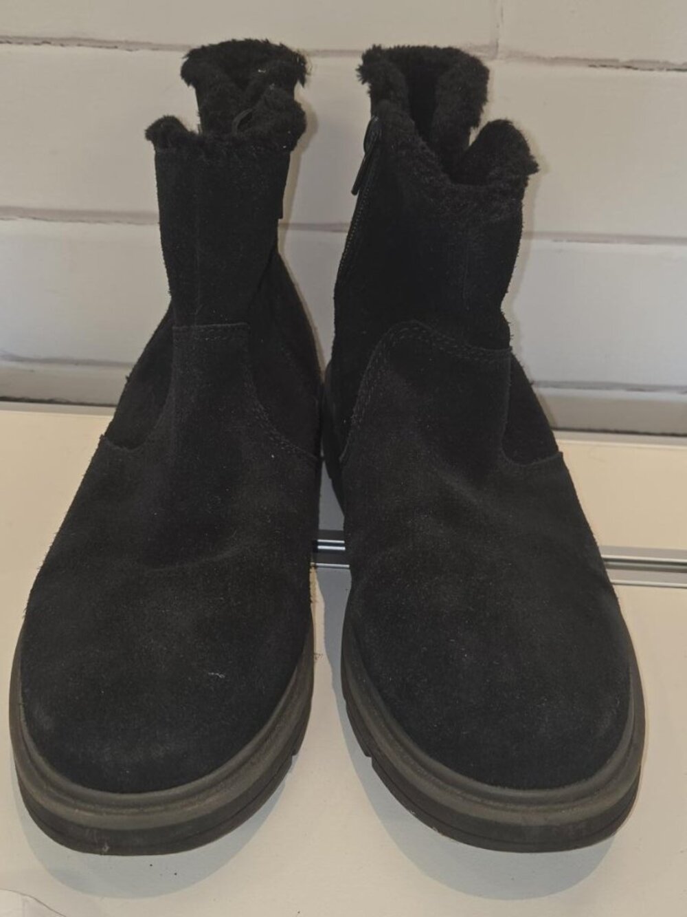 CLARKS COLLECTION IVERY OPAL BLACK SUEDE ANKLE BOOTS 7.5M